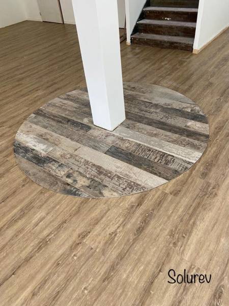 Pose de lames PVC pour une maison en rénovation située à Montivilliers 76